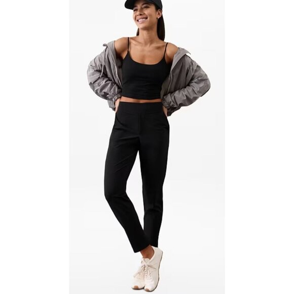 Athleta Pants - Athleta Brooklyn Mid Rise Ankle Pant Black-sz 14